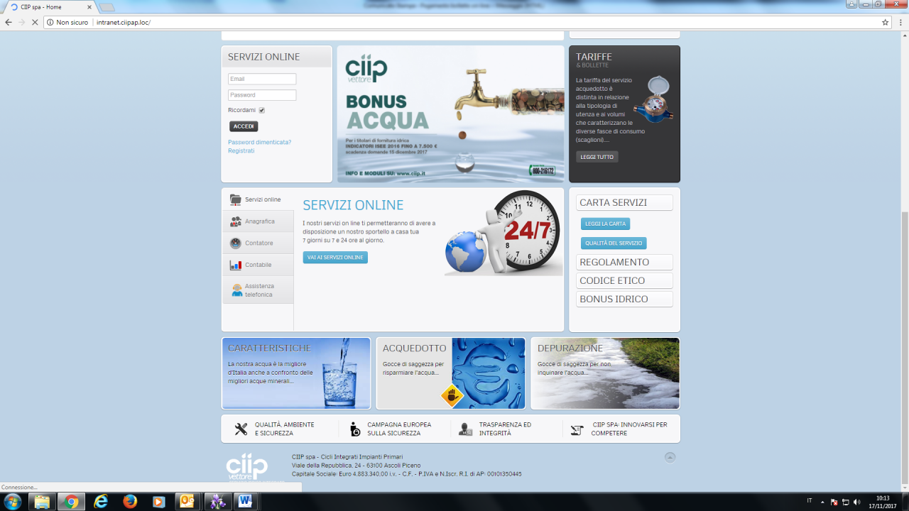 Acqua: la bolletta <br> si paga anche online