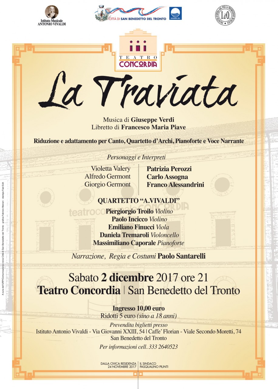 Capolavoro al Concordia <br> Sabato sera con “La Traviata”