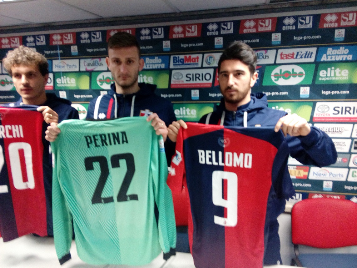 La Samb presenta i rinforzi <br> Perina, Marchi e Bellomo <br> Capuano: «Ringrazio la società»