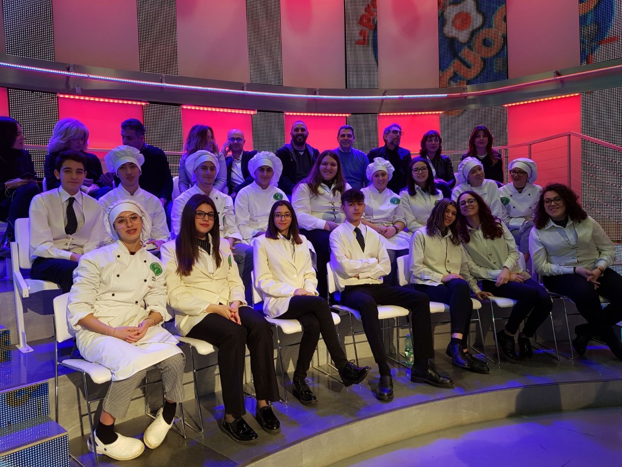 Gli studenti dell’Alberghiero <br> ospiti da Antonella Clerici