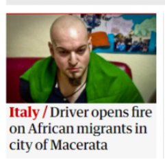 The Guardian, Bbc, Sun, WP <br> la follia razzista fa il giro del mondo