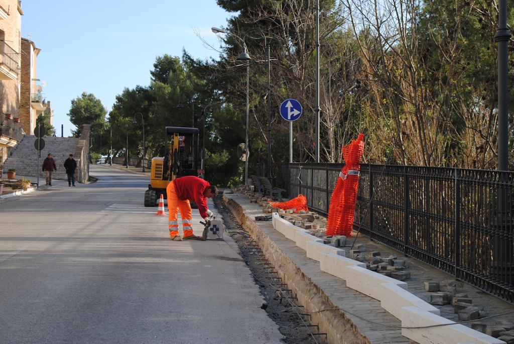Marciapiedi e condotte idriche <br> Lavori in corso a Monteprandone