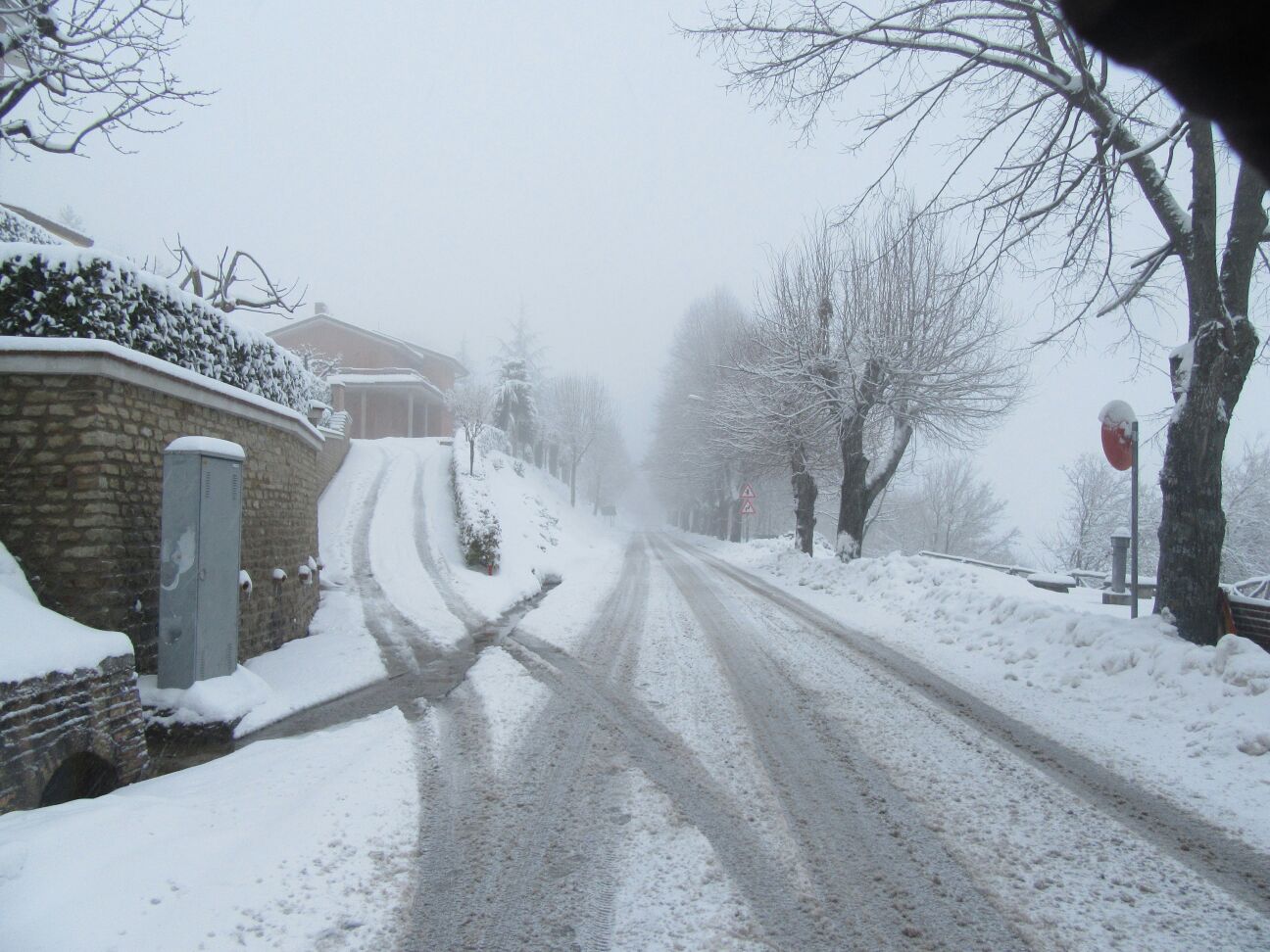 Scatta l’allerta meteo, <br> arriva la neve anche in collina