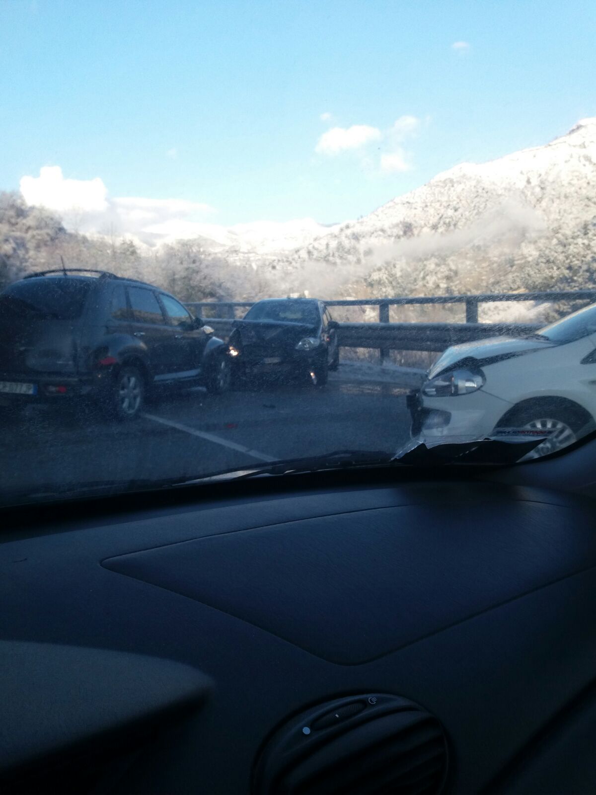Incidente sulla Salaria, <br> tre auto coinvolte