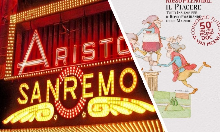 Un calice di Rosso Piceno <br> per i cantanti di Sanremo
