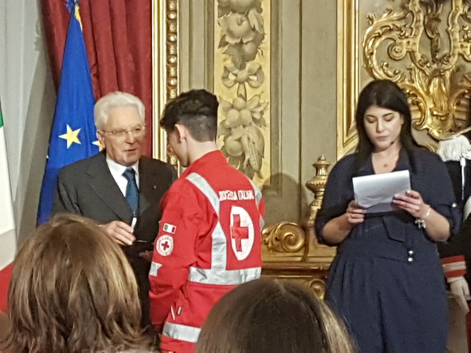 Alfiere della Repubblica <br> Lorenzo Ripani insignito <br> dal Presidente della Repubblica