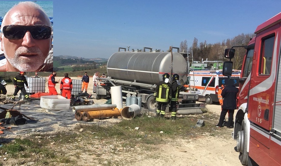 Schiacciato dalle ruote dell’autocisterna <br> muore l’autista ascolano Marco Luzi <br> La tragedia alla discarica di Fermo <br> <span> Foto e Video