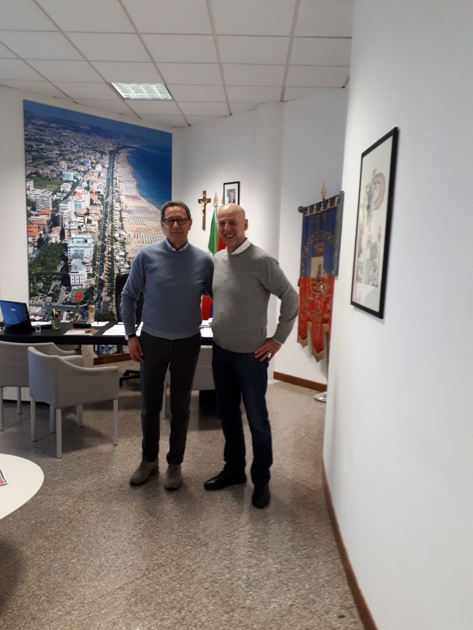Primo incontro in municipio <br> tra il neo senatore Fede e il sindaco Piunti