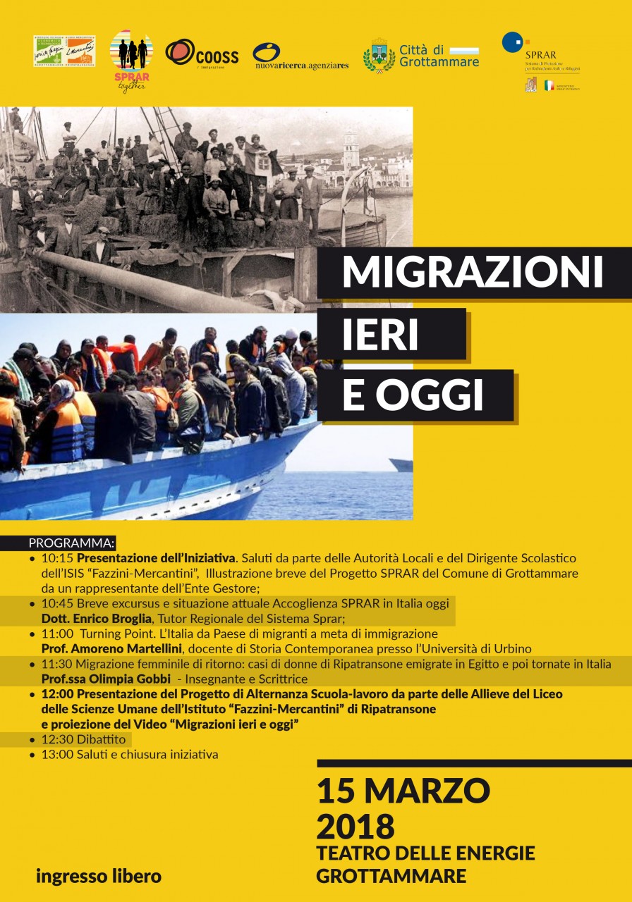«Migrazioni ieri e oggi», <br> la storia degli esodi <br> spiegata in un convegno (Video)