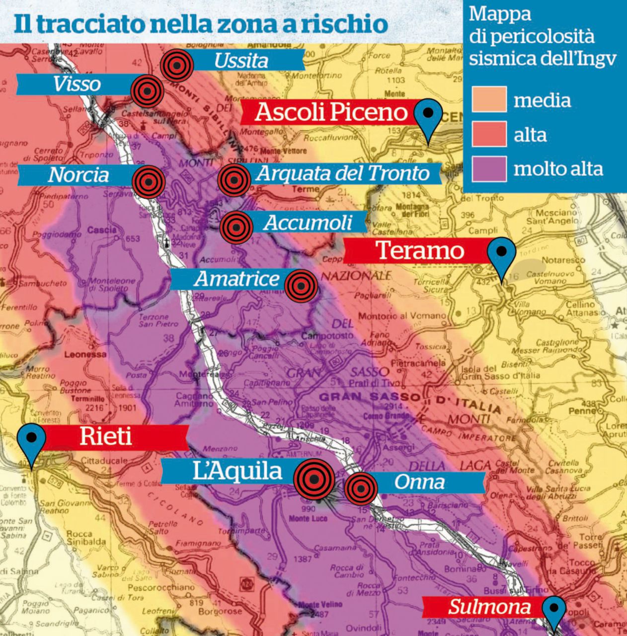 Il metanodotto passa nella zona sismica <br> «Un pericolo in più sotto i nostri piedi»