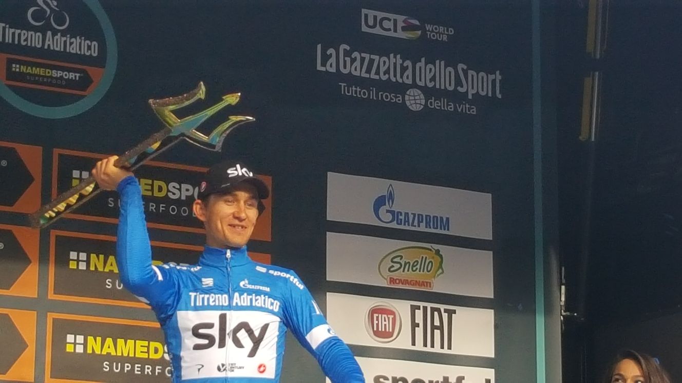 Tirreno-Adriatico a Kiwiathovski <br> Caruso secondo, Thomas terzo <br> La crono di San Benedetto a Dennis <span> Foto </span>