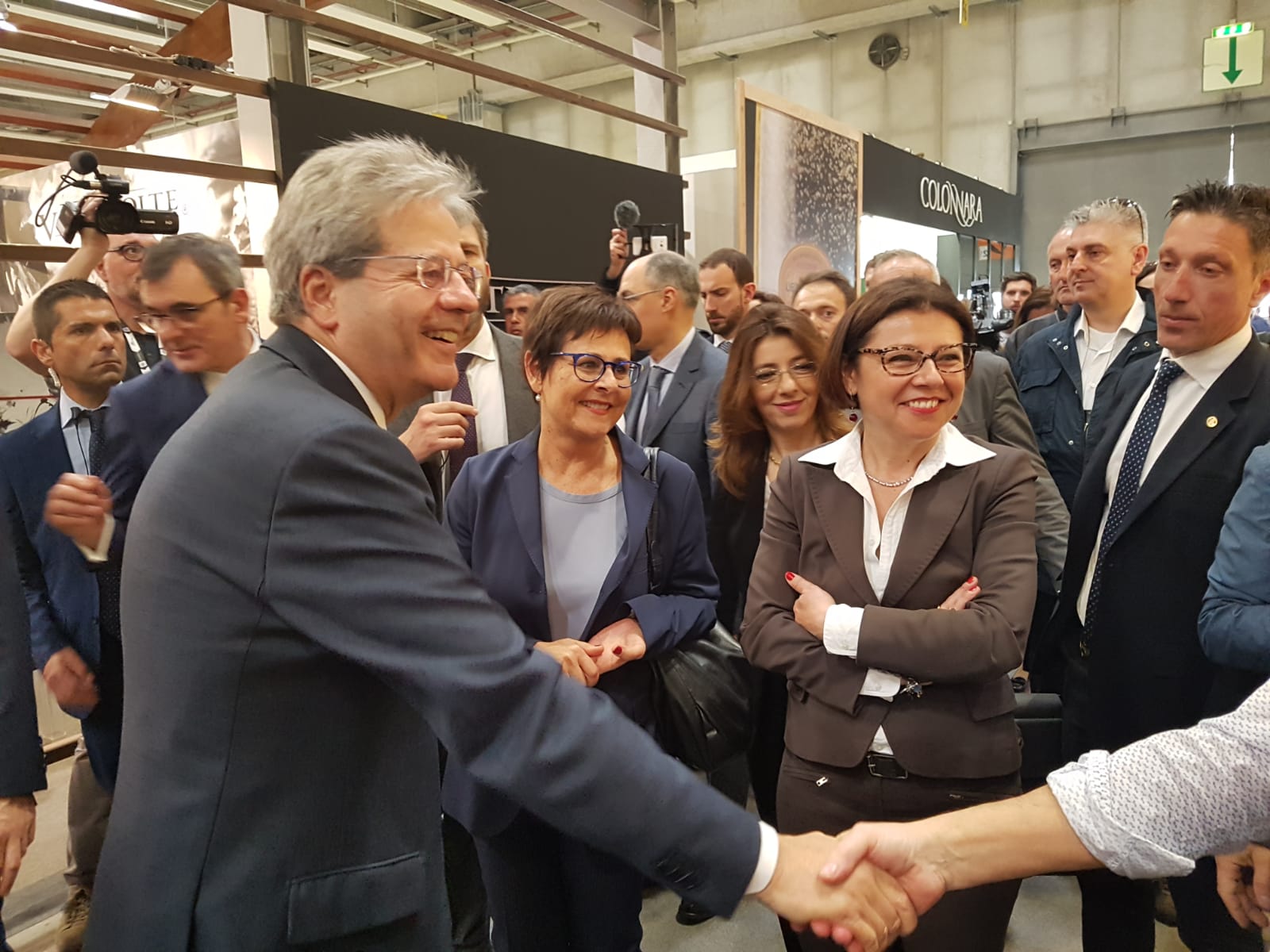 Vinitaly 2018, Gentiloni <br> visita “Terrazza Marche, Casini: <br> “Interesse e curiosità per la nostra terra”