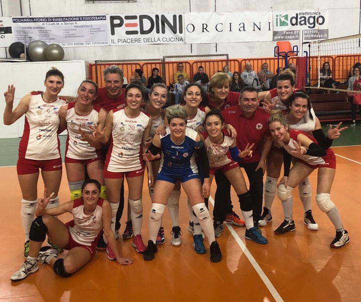 Offida Volley rullo compressore, <br> vince pure a Fano (1-3) <br> e si prepara a fare festa