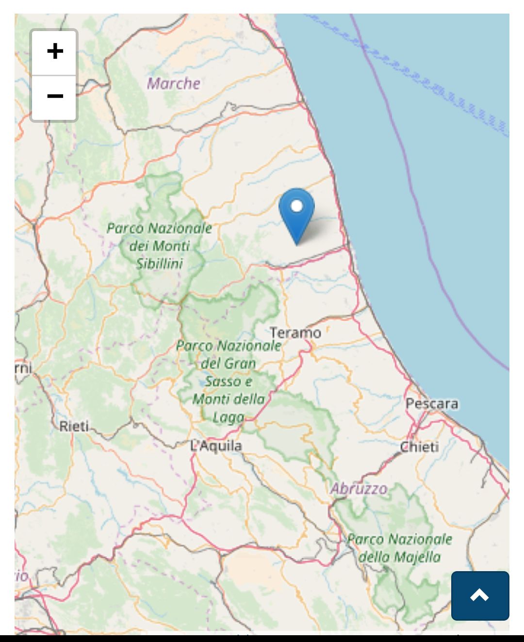 Scossa di terremoto 3.2 <br> con epicentro ad Appignano del Tronto
