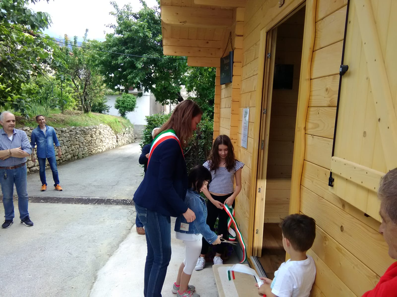 Inaugurata la casetta della speranza <br> Il vecchio cuore di Cagnano batte ancora