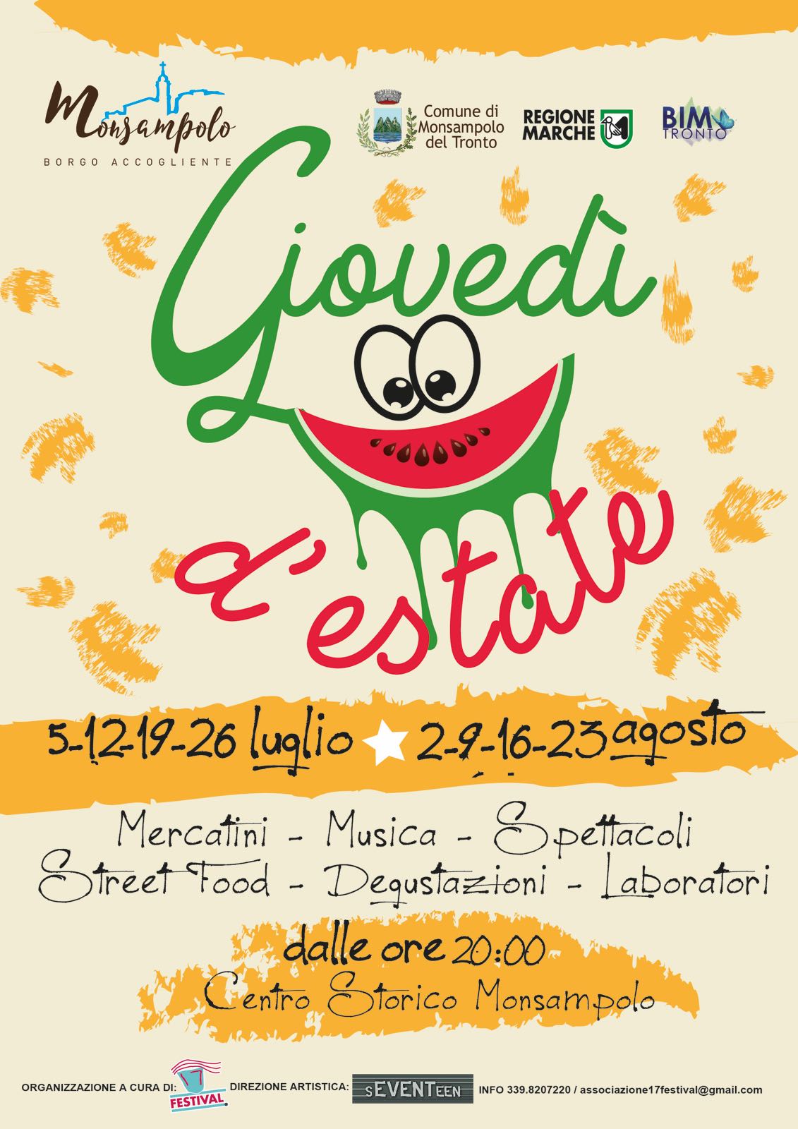 Musica, mercatini, street food <br> Ecco i “Giovedì d’estate”