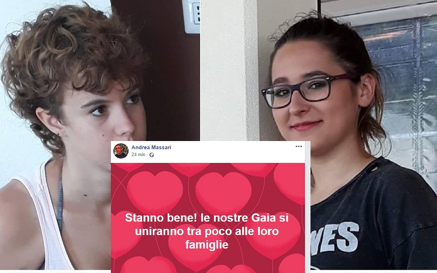 Le due ragazze di Fidenza stanno bene, <br> ritrovate in spiaggia a Pescara