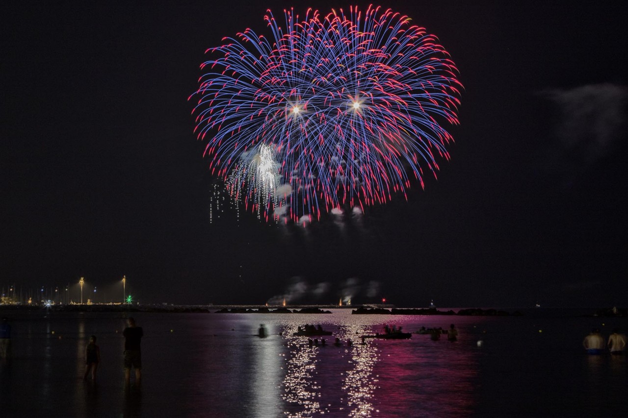 Lo spettacolo dei fuochi sul mare <br> saluta La Festa della Marina <br><span> (Fotogallery)
