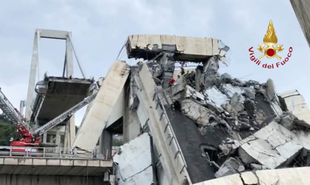 Crollo del ponte a Genova, <br> unità cinofile dalle Marche