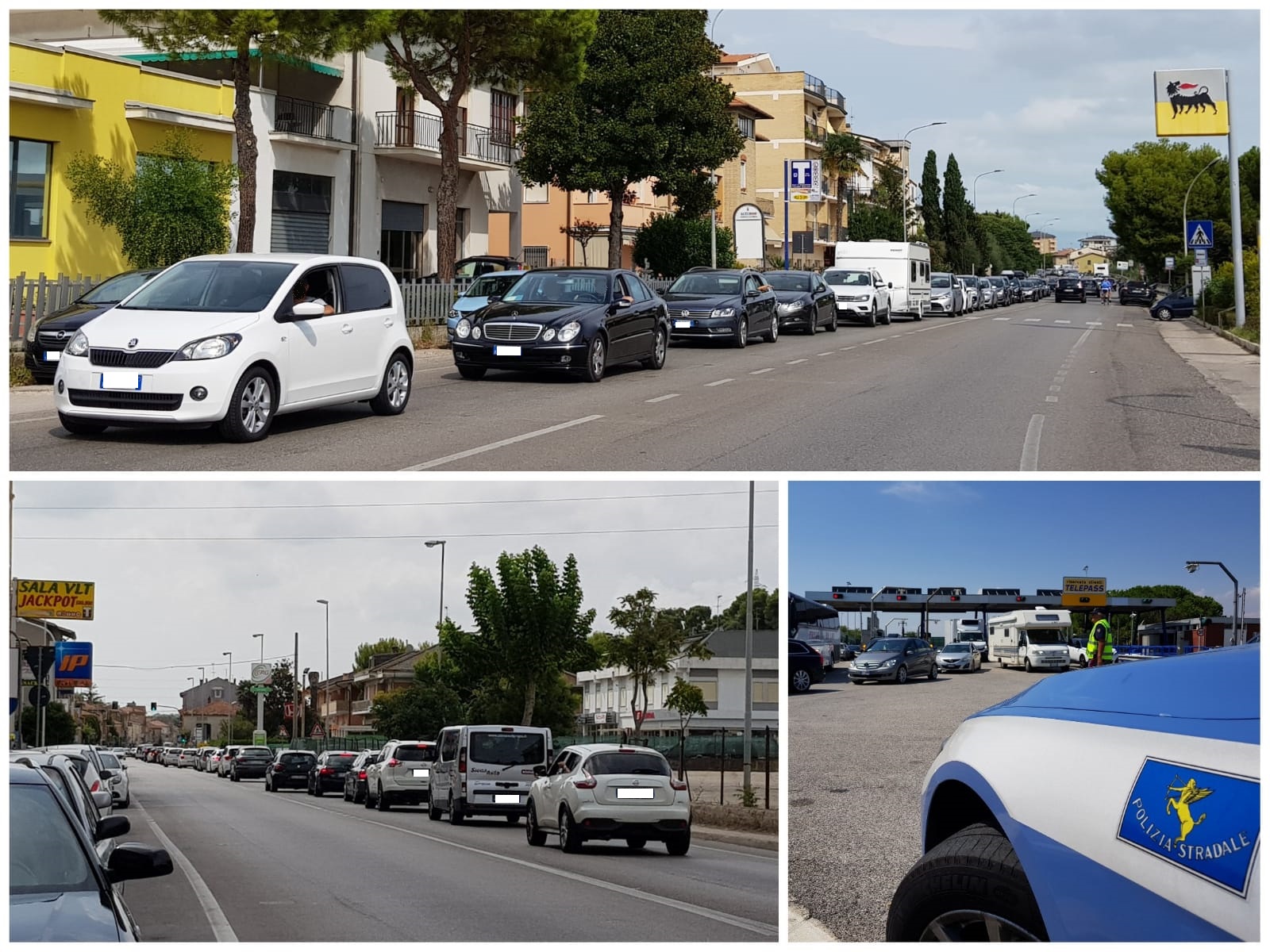 Emergenza viabilità <br> Domenica di code sull’Adriatica <br> riaperti i caselli nel tardo pomeriggio