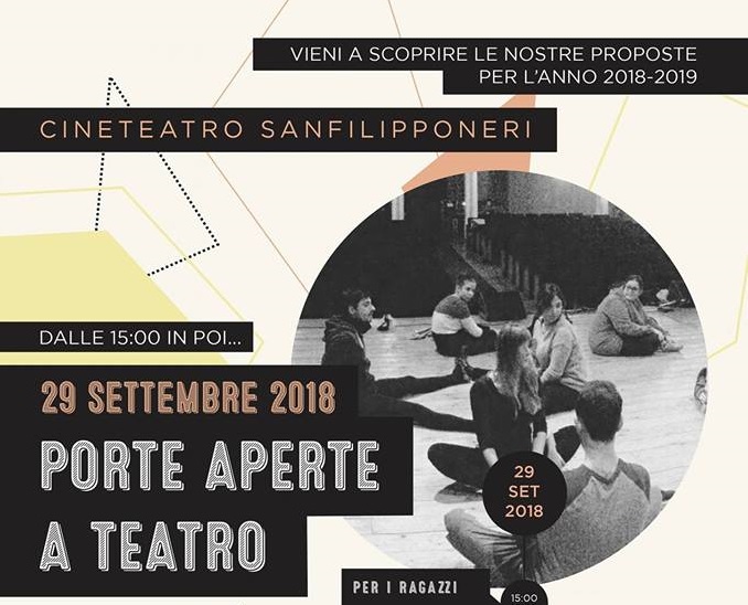 Teatro a porte aperte <br> al cineteatro San Filippo Neri
