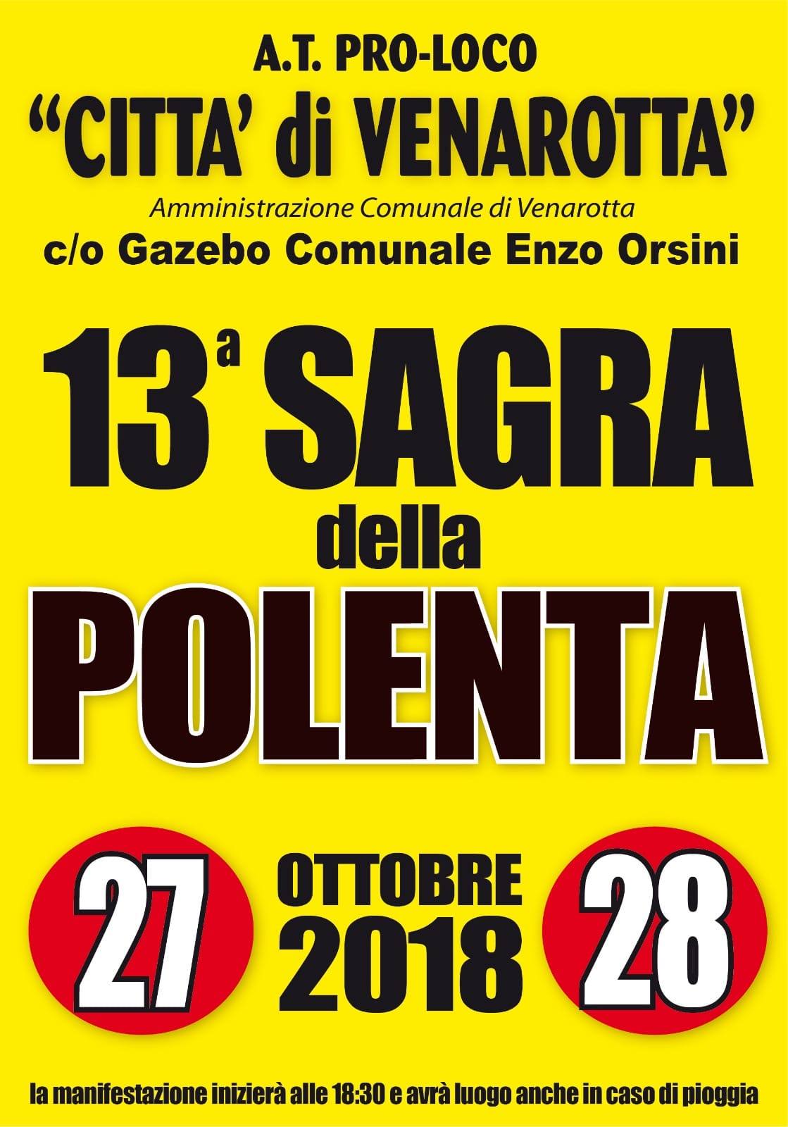 A Venarotta tutto pronto <br> per la Sagra della polenta