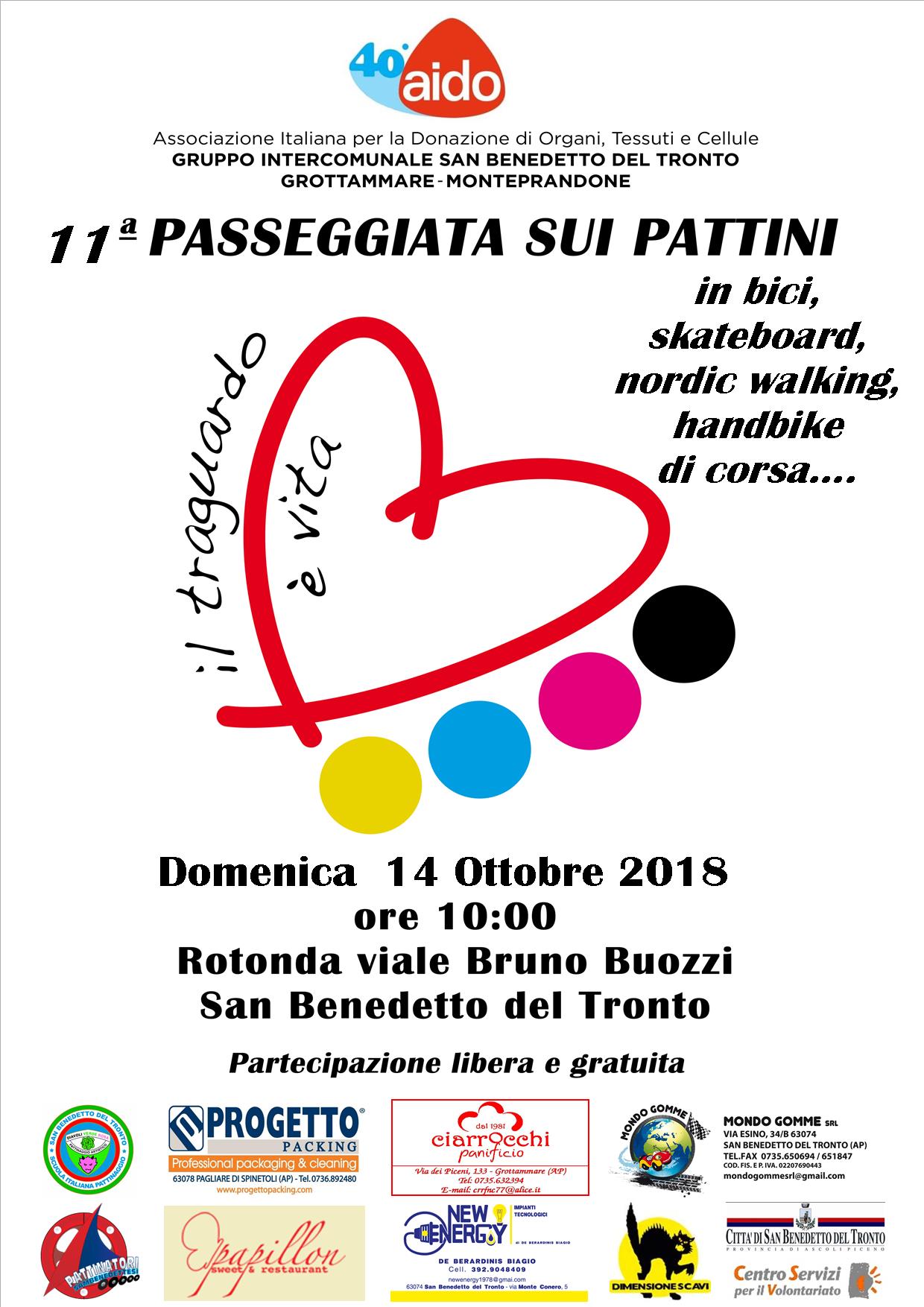 “Il traguardo è vita”: <br> domenica torna la passeggiata <br> sui pattini dell’Aido