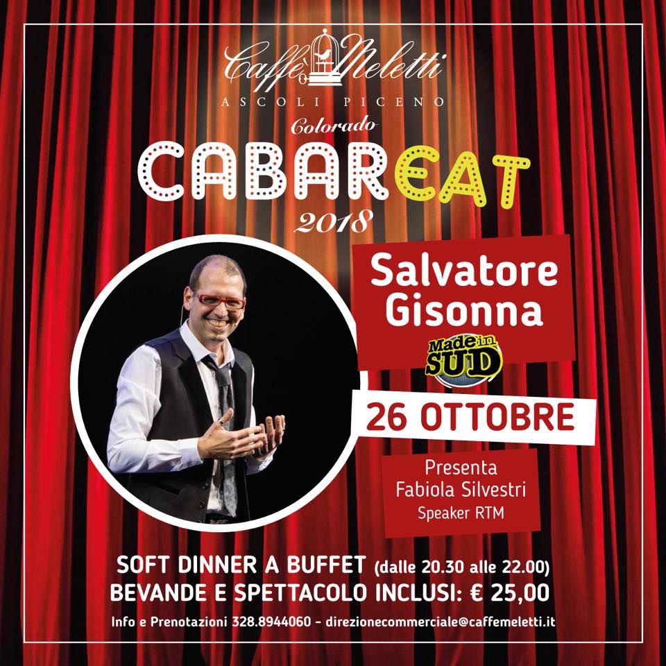 Da “Made in Sud” al Meletti, <br> arriva Salvatore Gisonna