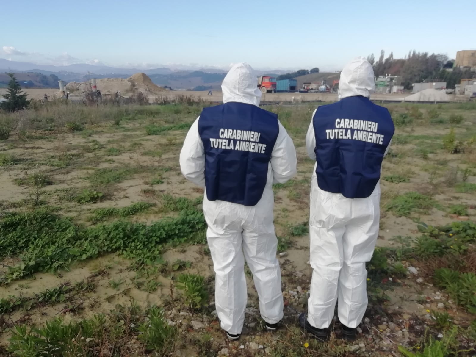 Controlli alla discarica <br> di San Biagio, Carabinieri <br> in azione con il drone