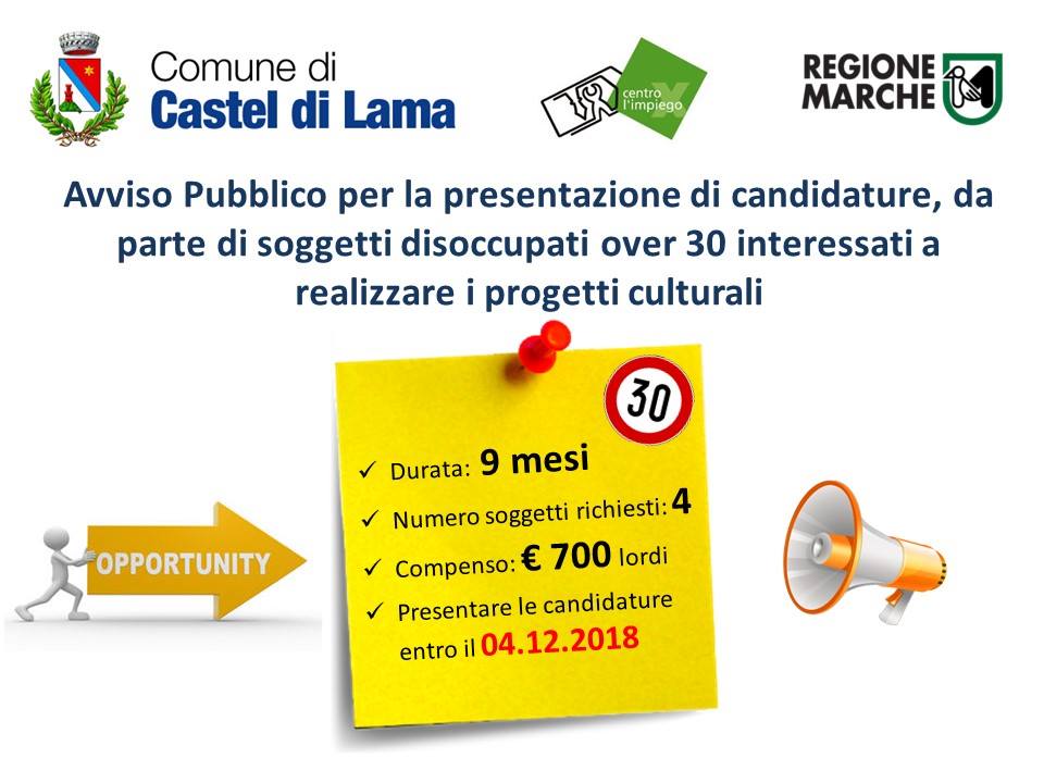 Bando Over 30, in Vallata <br> si cercano quattro laureati