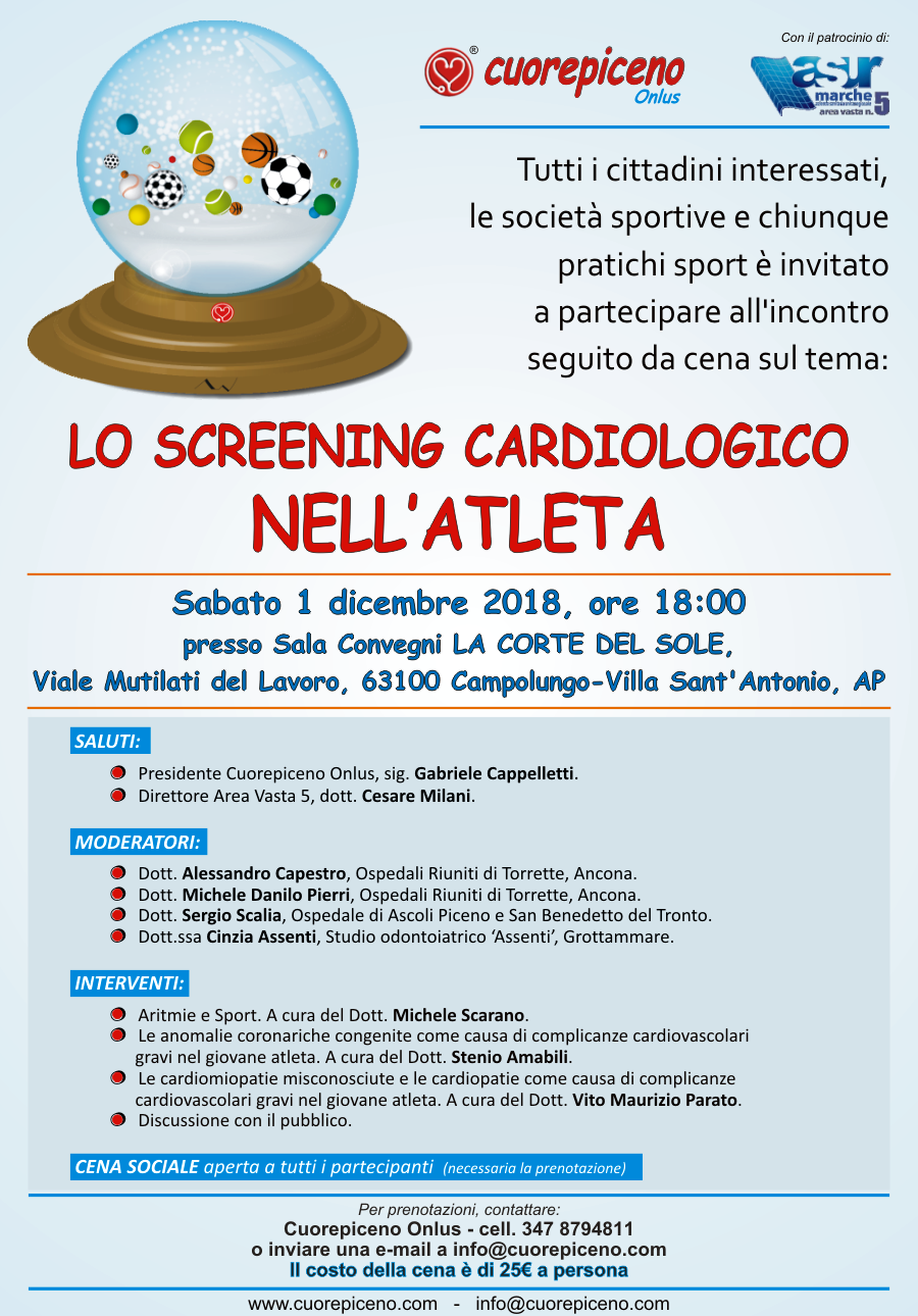 Sport e cuore, <br> incontro con i medici <br> alla Corte del Sole