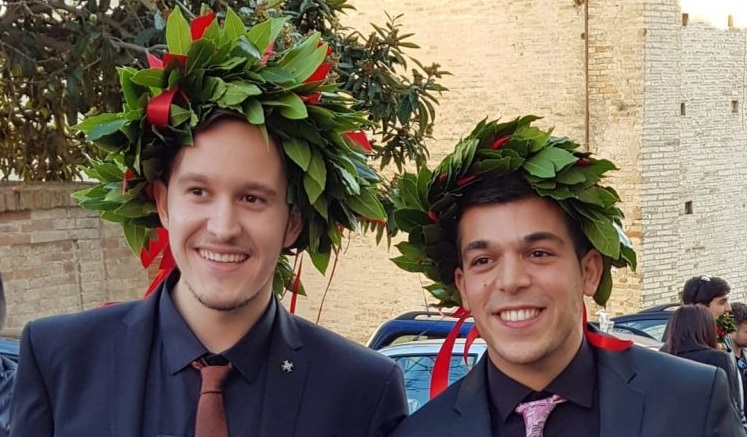 Castel di Lama festeggia <br> la doppia laurea <br> di Carlo Maria e Andrea