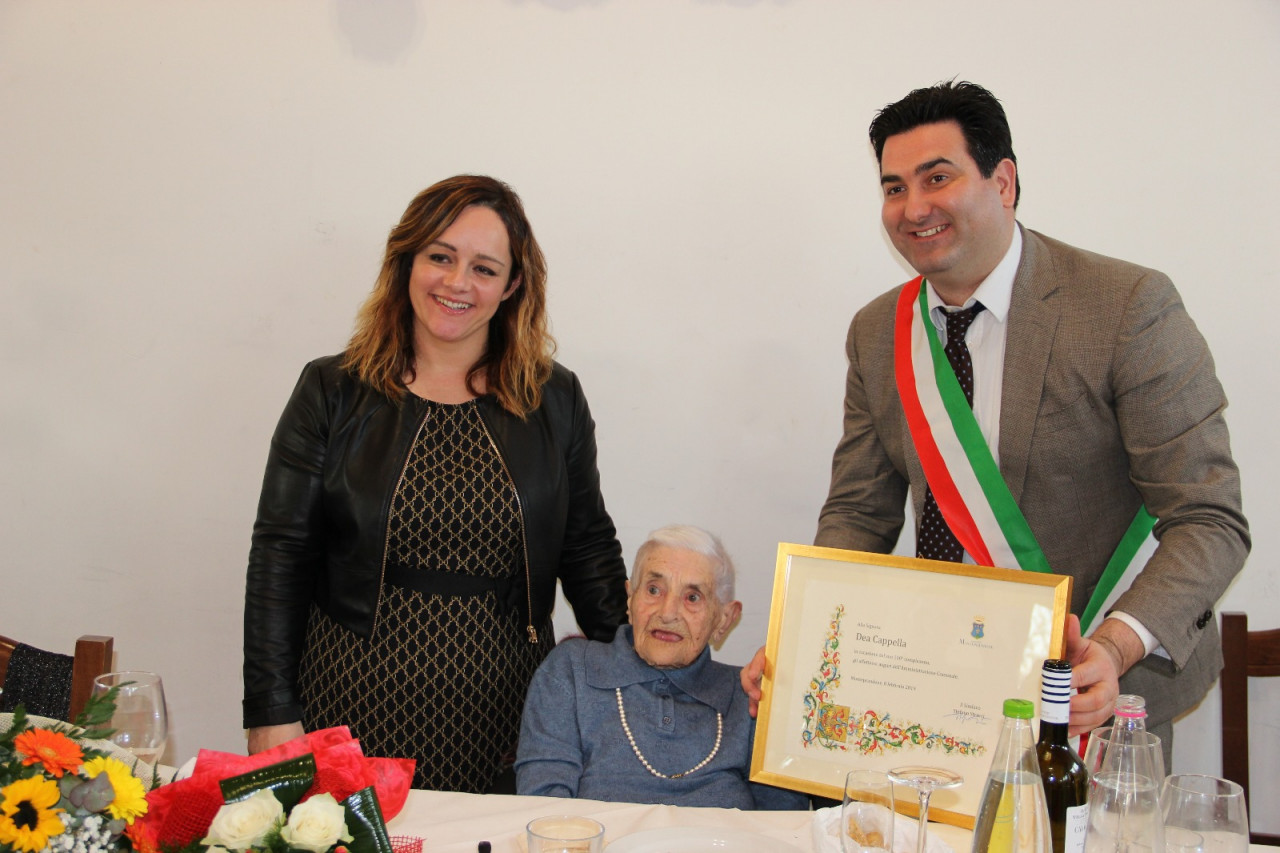 Grande festa per i 100 anni <br> di “Delina” Cappella