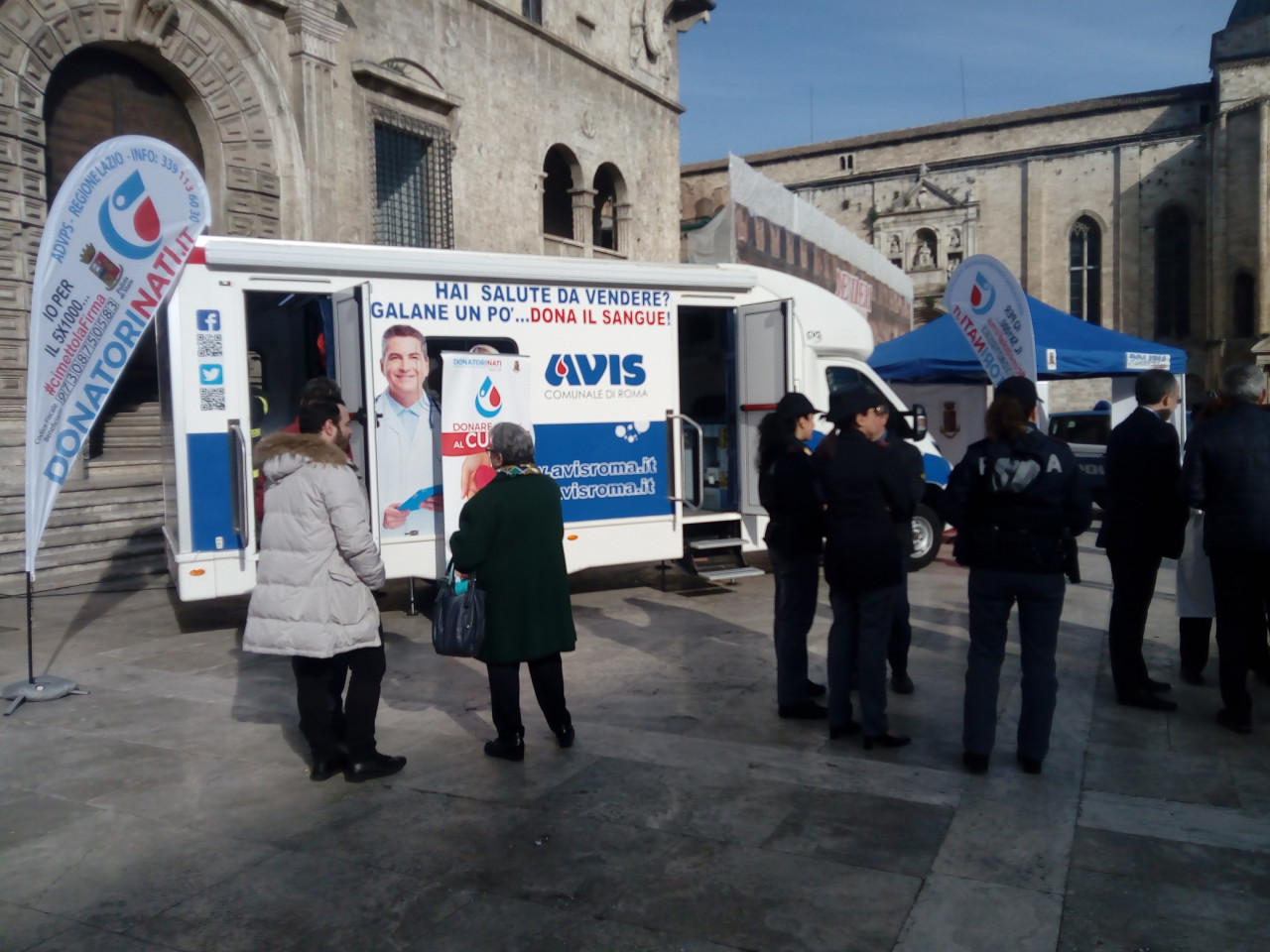 L’iniziativa di Polizia e Avis finisce <br> sulla diretta Rai di “Uno Mattina” <br> <span> (Foto e video)