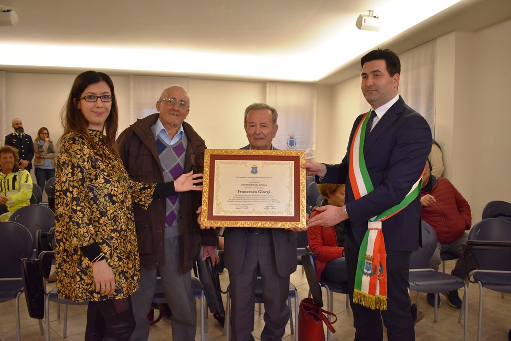 Salvò automobilista dopo un incidente: <br> consegnata la benemerenza <br> a Francesco Giorgi