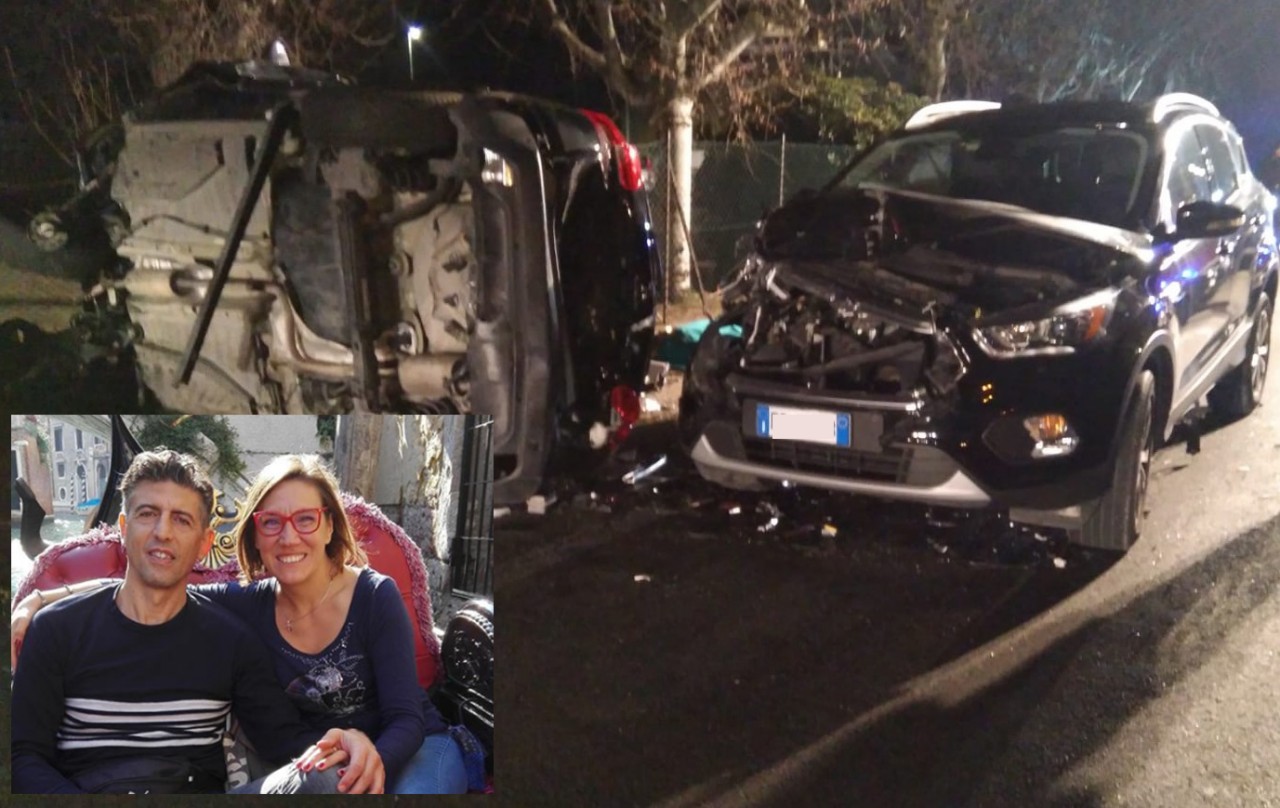 Frontale: muore una coppia, <br> gravi due bambini, <br> arrestato un 34enne