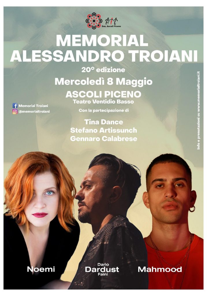 Memorial Troiani, Paradiso dà forfait <br> Insieme a Mahmood e Faini c’è Noemi <span> (Video)