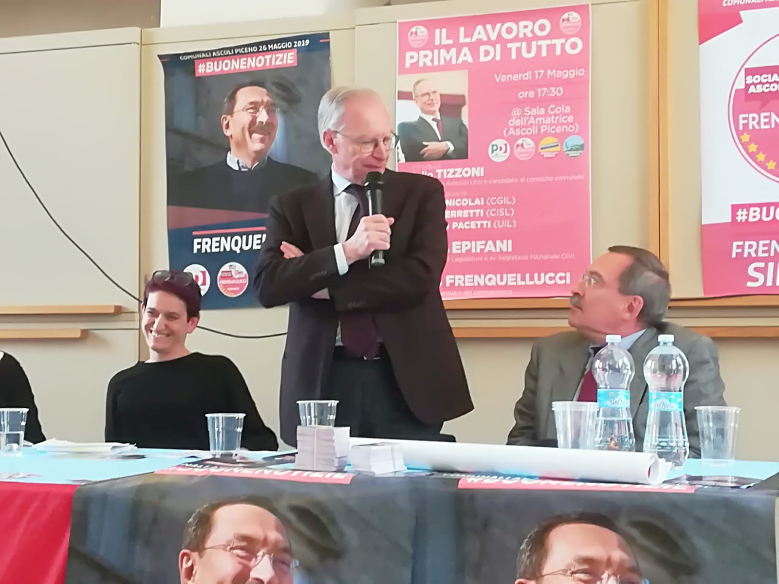 Guglielmo Epifani tira la volata a Frenquellucci: <br> «Al ballottaggio ce la possiamo fare»