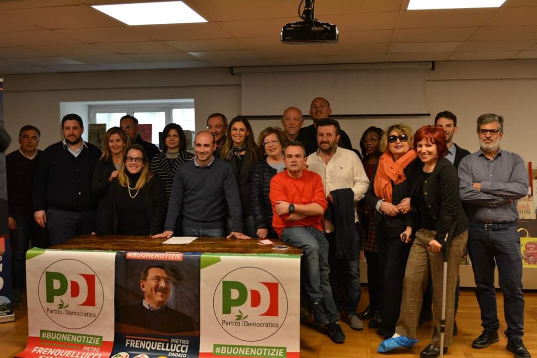 La squadra del Pd <br> per Pietro Frenquellucci, <br> Ameli: «Vinceremo al ballottaggio»