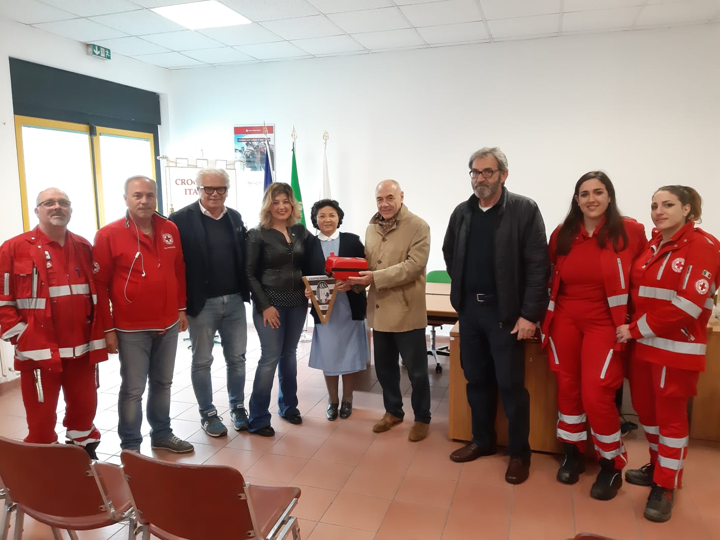 Fainplast Amatori Rugby <br> dona un defibrillatore <br> alla Croce Rossa