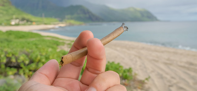 Fuma uno spinello <br> sul lettino dello chalet: <br> ventenne nei guai