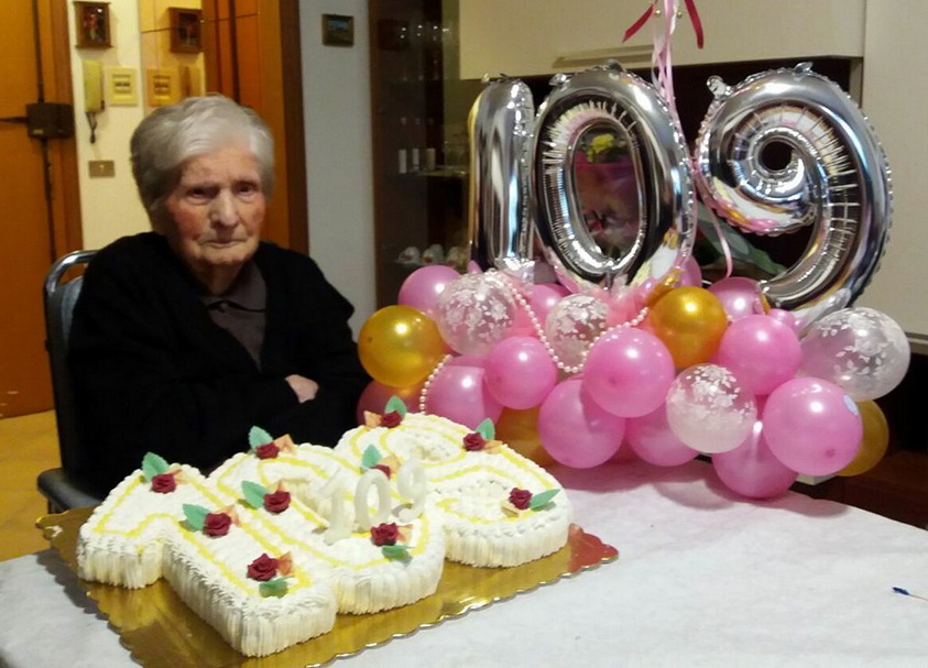 Si è spenta a 110 anni <br> Aldesina Rossi, <br> la nonnina delle Marche