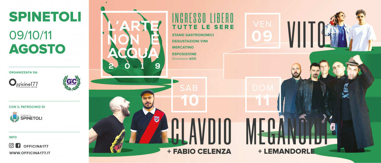 Musica, spettacoli, <br> esposizioni e degustazioni: <br> torna “L’arte non è acqua”