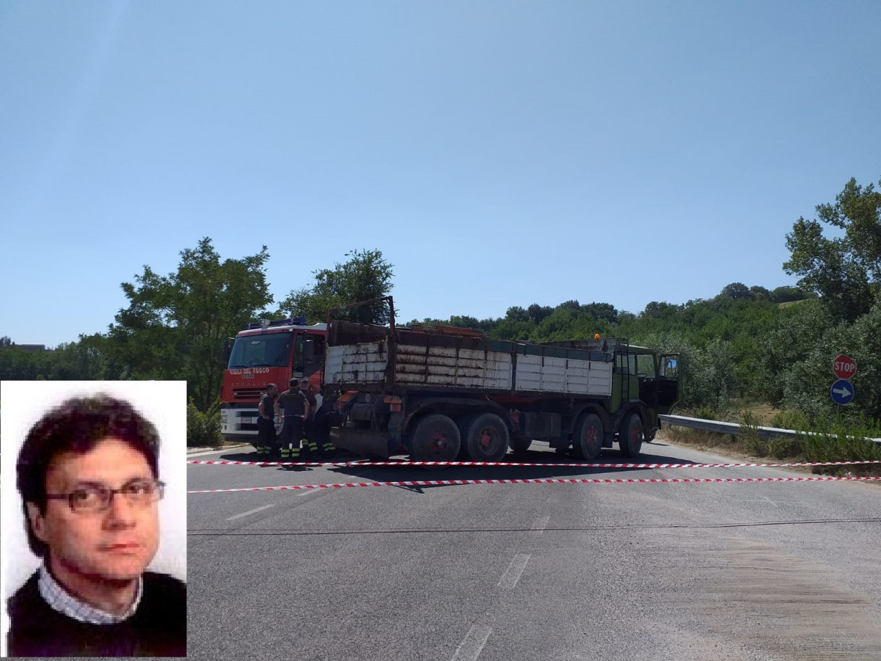 Mezzina, la strada della morte <br> Con la moto si schianta <br> contro un camion: <br> perde la vita il commercialista <br> Mario Ciabattoni di 58 anni