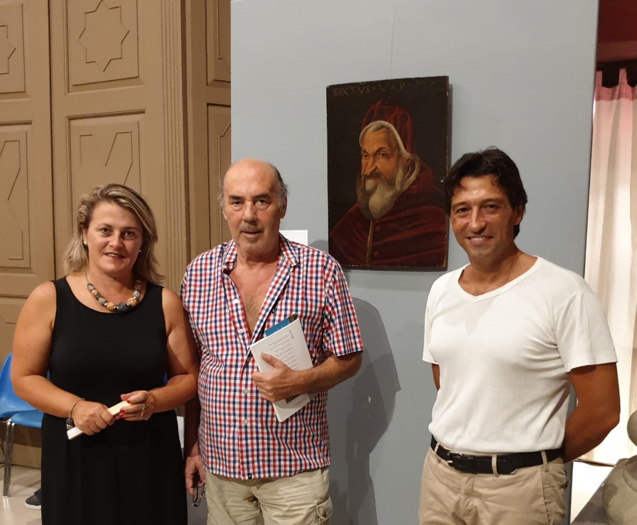Esposto al pubblico il “Sisto V” <br> su legno donato al Comune