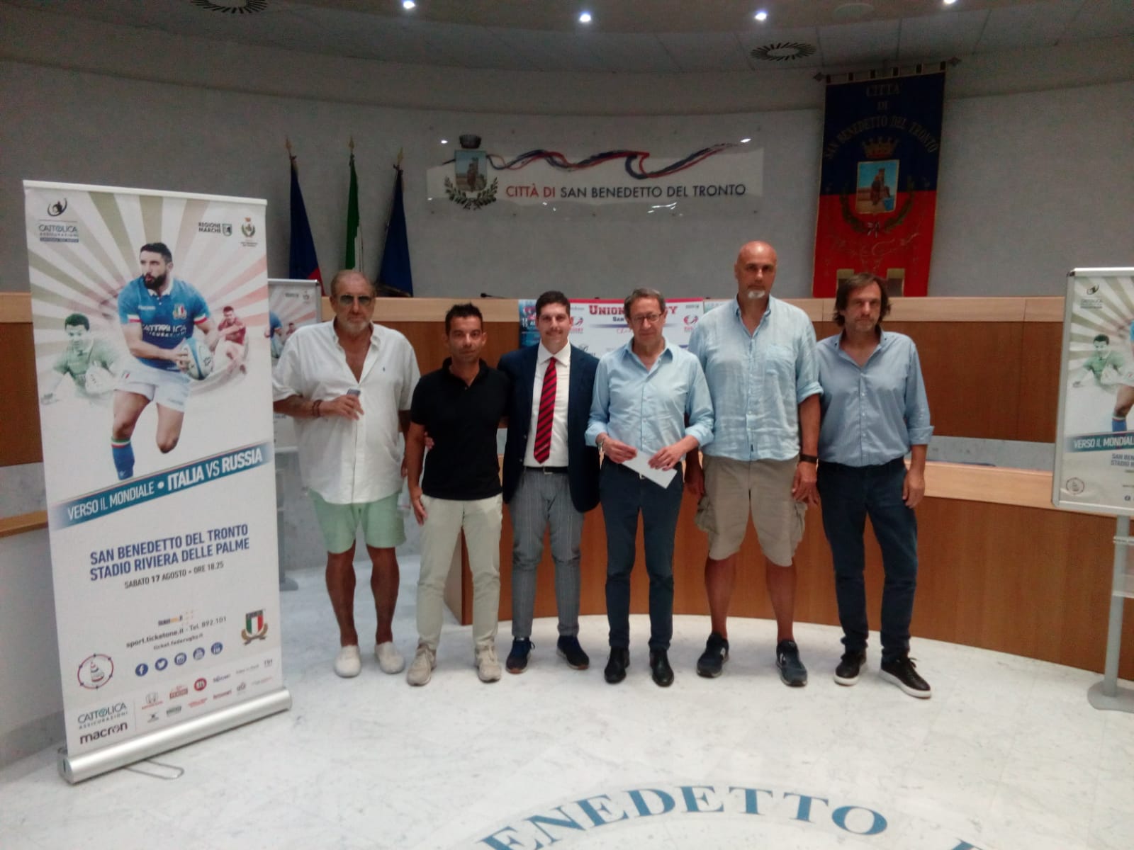 San Benedetto si colora di azzurro <br> con il match Italia-Russia di rugby