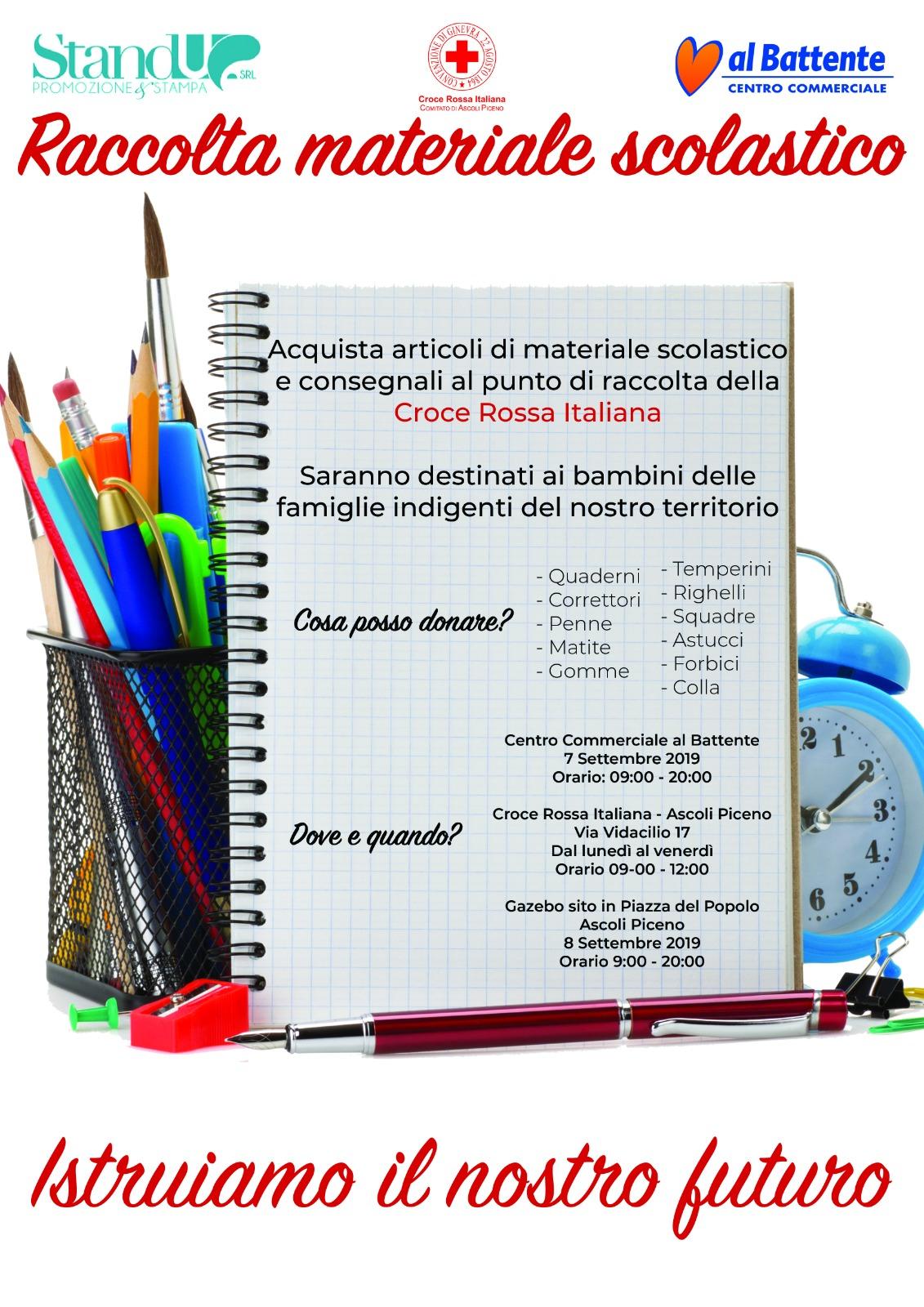 “Tutti i bambini vanno a scuola!”, <br> ecco il banco della solidarietà <br> della Croce Rossa