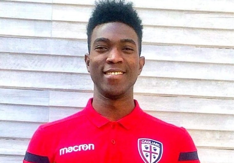 Ascoli, il neo bianconero <br> Mohamed Camara <br> è arrivato in Italia <br> su un barcone di migranti