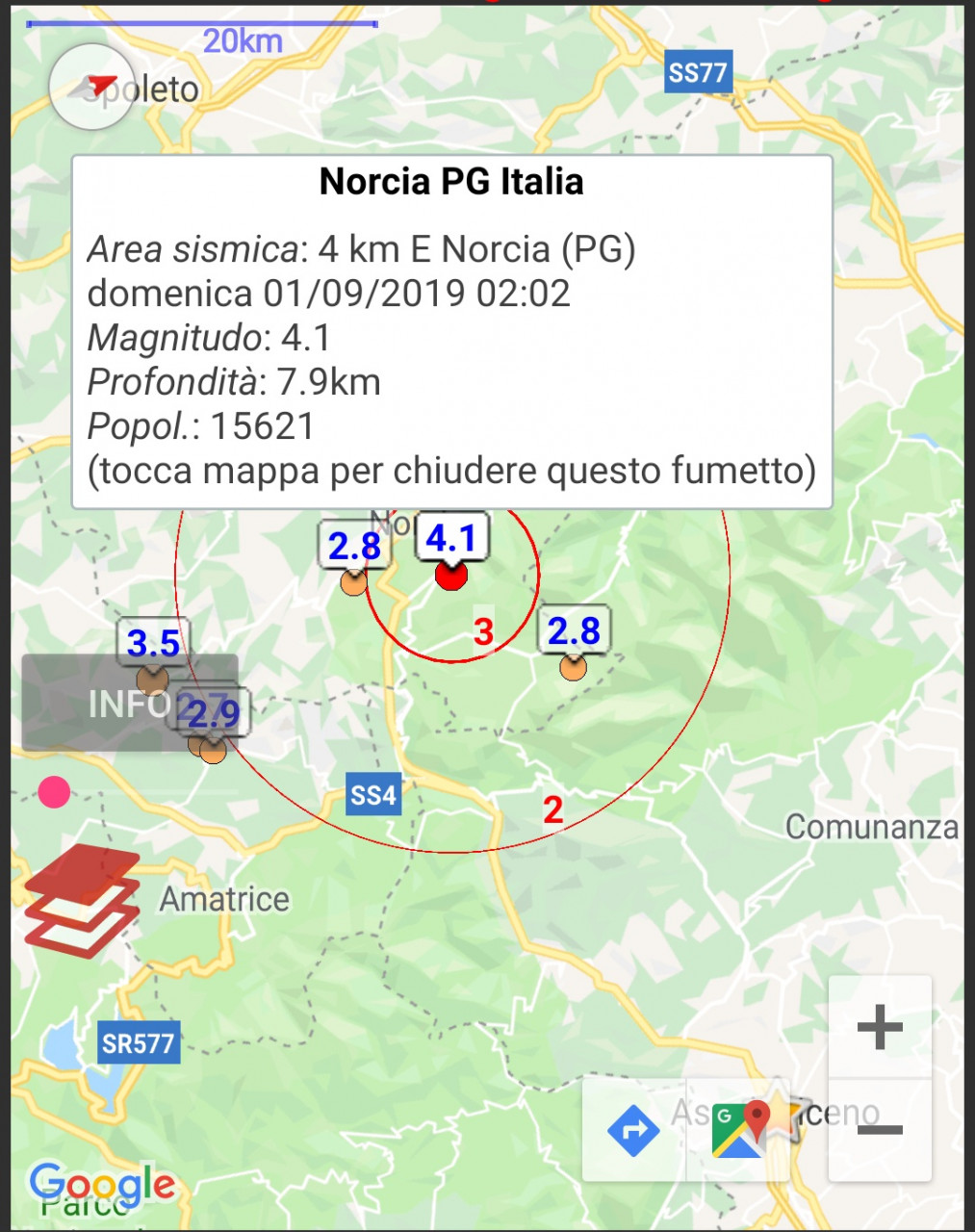 La terra continua a tremare, <br> scossa di magnitudo 4.1 a Norcia