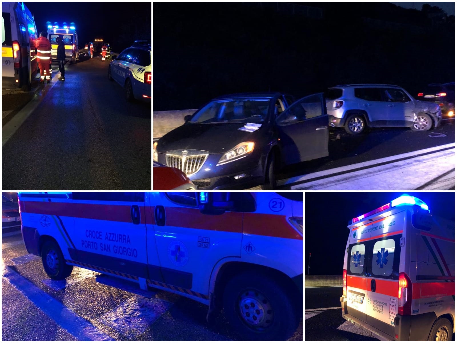 Scontro in autostrada, <br> ferite quattro persone: <br> code in direzione nord (Le foto)